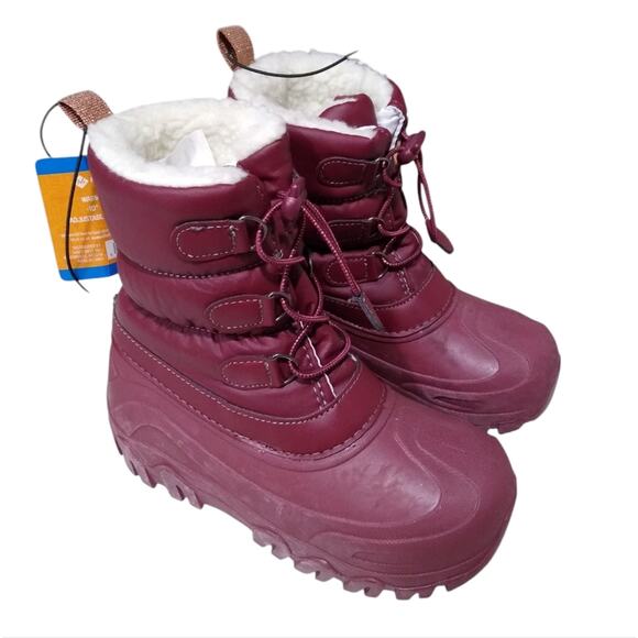 🎉[H336] Member's Mark Girl's Faux Fur Lined Toggle Closure Winter Snow Boots - Picture 1 of 7